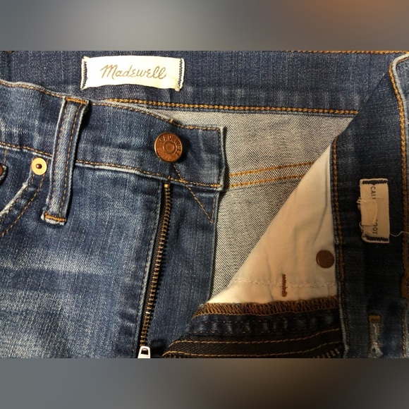 A Madewell Indigo Cali Demi Boot Denim Jeans - Picture 4 of 10